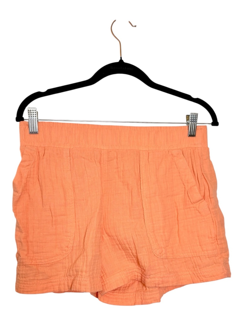 Gap Orange Gauze Pull On Shorts 100% Cotton Beachy Coastal Small